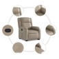 vidaXL Relaxsessel mit Aufstehhilfe Cappuccino-Braun Kunstleder vidaXL Relaxsessel mit Aufstehhilfe Cappuccino-Braun Kunstleder