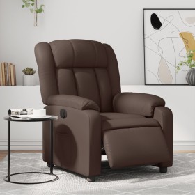 vidaXL Elektrischer Relaxsessel Braun Kunstleder