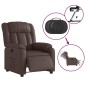 vidaXL Elektrischer Relaxsessel Braun Kunstleder vidaXL Elektrischer Relaxsessel Braun Kunstleder