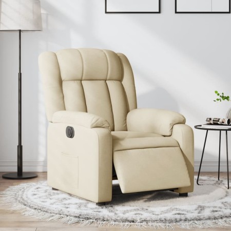 vidaXL Relaxsessel Elektrisch Creme Stoff