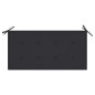 vidaXL Gartenbank mit Anthrazit Auflage 112 cm Massivholz Teak vidaXL Gartenbank mit Anthrazit Auflage 112 cm Massivholz Teak