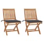 Gartenstühle 2 Stk. mit Anthrazit Kissen Massivholz Teak Gartenstühle 2 Stk. mit Anthrazit Kissen Massivholz Teak