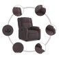 vidaXL Relaxsessel mit Aufstehhilfe Elektrisch Dunkelbraun Stoff vidaXL Relaxsessel mit Aufstehhilfe Elektrisch Dunkelbraun Stoff