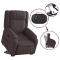 vidaXL Relaxsessel mit Aufstehhilfe Elektrisch Dunkelbraun Stoff vidaXL Relaxsessel mit Aufstehhilfe Elektrisch Dunkelbraun Stoff