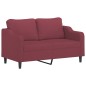 vidaXL 2-Sitzer-Sofa Weinrot 140 cm Stoff vidaXL 2-Sitzer-Sofa Weinrot 140 cm Stoff