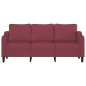 vidaXL 3-Sitzer-Sofa Weinrot 180 cm Stoff vidaXL 3-Sitzer-Sofa Weinrot 180 cm Stoff