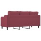 vidaXL 3-Sitzer-Sofa Weinrot 180 cm Stoff vidaXL 3-Sitzer-Sofa Weinrot 180 cm Stoff