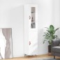 Highboard Hochglanz-Weiß 34,5x34x180 cm Holzwerkstoff Highboard Hochglanz-Weiß 34,5x34x180 cm Holzwerkstoff