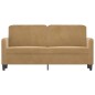 vidaXL 2-Sitzer-Sofa Braun 140 cm Samt vidaXL 2-Sitzer-Sofa Braun 140 cm Samt
