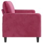vidaXL 3-Sitzer-Sofa Weinrot 180 cm Samt vidaXL 3-Sitzer-Sofa Weinrot 180 cm Samt