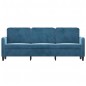vidaXL 3-Sitzer-Sofa Blau 180 cm Samt vidaXL 3-Sitzer-Sofa Blau 180 cm Samt