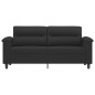 vidaXL 2-Sitzer-Sofa Schwarz 140 cm Mikrofasergewebe vidaXL 2-Sitzer-Sofa Schwarz 140 cm Mikrofasergewebe