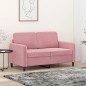 vidaXL 2-Sitzer-Sofa Rosa 120 cm Samt vidaXL 2-Sitzer-Sofa Rosa 120 cm Samt