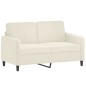vidaXL 2-Sitzer-Sofa Creme 120 cm Samt vidaXL 2-Sitzer-Sofa Creme 120 cm Samt