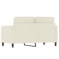 vidaXL 2-Sitzer-Sofa Creme 120 cm Samt vidaXL 2-Sitzer-Sofa Creme 120 cm Samt
