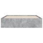 vidaXL Bettgestell mit Schubladen Betongrau 120x200 cm Holzwerkstoff vidaXL Bettgestell mit Schubladen Betongrau 120x200 cm Holzwerkstoff