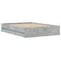 vidaXL Bettgestell mit Schubladen Betongrau 120x200 cm Holzwerkstoff vidaXL Bettgestell mit Schubladen Betongrau 120x200 cm Holzwerkstoff