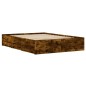 vidaXL Bettgestell mit Schubladen Räuchereiche 120x190cm Holzwerkstoff vidaXL Bettgestell mit Schubladen Räuchereiche 120x190cm Holzwerkstoff