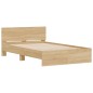 vidaXL Bettgestell mit Kopfteil Sonoma-Eiche 120x190 cm vidaXL Bettgestell mit Kopfteil Sonoma-Eiche 120x190 cm