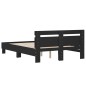 vidaXL Bettgestell mit Kopfteil Schwarz 120x190 cm Holzwerkstoff vidaXL Bettgestell mit Kopfteil Schwarz 120x190 cm Holzwerkstoff