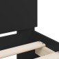 vidaXL Bettgestell mit Kopfteil Schwarz 120x190 cm Holzwerkstoff vidaXL Bettgestell mit Kopfteil Schwarz 120x190 cm Holzwerkstoff