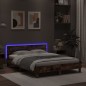 vidaXL Bettgestell mit Kopfteil LED-Beleuchtung Braun Eichen-Optik vidaXL Bettgestell mit Kopfteil LED-Beleuchtung Braun Eichen-Optik