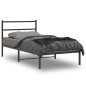 vidaXL Bettgestell mit Kopfteil Metall Schwarz 100x190 cm vidaXL Bettgestell mit Kopfteil Metall Schwarz 100x190 cm