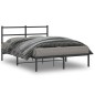 vidaXL Bettgestell mit Kopfteil Metall Schwarz 140x190 cm vidaXL Bettgestell mit Kopfteil Metall Schwarz 140x190 cm