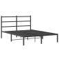 vidaXL Bettgestell mit Kopfteil Metall Schwarz 140x190 cm vidaXL Bettgestell mit Kopfteil Metall Schwarz 140x190 cm