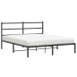 vidaXL Bettgestell mit Kopfteil Metall Schwarz 150x200 cm