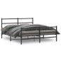 vidaXL Bettgestell mit Kopf- und Fußteil Metall Schwarz 160x200 cm vidaXL Bettgestell mit Kopf- und Fußteil Metall Schwarz 160x200 cm