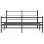 vidaXL Bettgestell mit Kopf- und Fußteil Metall Schwarz 160x200 cm vidaXL Bettgestell mit Kopf- und Fußteil Metall Schwarz 160x200 cm