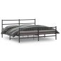vidaXL Bettgestell mit Kopf- und Fußteil Metall Schwarz 200x200 cm vidaXL Bettgestell mit Kopf- und Fußteil Metall Schwarz 200x200 cm