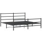 vidaXL Bettgestell mit Kopf- und Fußteil Metall Schwarz 200x200 cm vidaXL Bettgestell mit Kopf- und Fußteil Metall Schwarz 200x200 cm