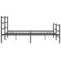 vidaXL Bettgestell mit Kopf- und Fußteil Metall Schwarz 200x200 cm vidaXL Bettgestell mit Kopf- und Fußteil Metall Schwarz 200x200 cm