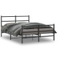 vidaXL Bettgestell mit Kopf- und Fußteil Metall Schwarz 140x200 cm vidaXL Bettgestell mit Kopf- und Fußteil Metall Schwarz 140x200 cm