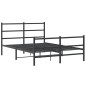 vidaXL Bettgestell mit Kopf- und Fußteil Metall Schwarz 140x200 cm vidaXL Bettgestell mit Kopf- und Fußteil Metall Schwarz 140x200 cm
