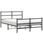 vidaXL Bettgestell mit Kopf- und Fußteil Metall Schwarz 140x200 cm vidaXL Bettgestell mit Kopf- und Fußteil Metall Schwarz 140x200 cm