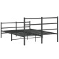 vidaXL Bettgestell mit Kopf- und Fußteil Metall Schwarz 140x200 cm vidaXL Bettgestell mit Kopf- und Fußteil Metall Schwarz 140x200 cm