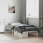 vidaXL Bettgestell mit Kopfteil Metall Weiß 100x200 cm vidaXL Bettgestell mit Kopfteil Metall Weiß 100x200 cm