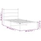 vidaXL Bettgestell mit Kopfteil Metall Weiß 100x200 cm vidaXL Bettgestell mit Kopfteil Metall Weiß 100x200 cm