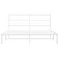 vidaXL Bettgestell mit Kopfteil Metall Weiß 150x200 cm vidaXL Bettgestell mit Kopfteil Metall Weiß 150x200 cm