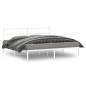 vidaXL Bettgestell mit Kopfteil Metall Weiß 200x200 cm vidaXL Bettgestell mit Kopfteil Metall Weiß 200x200 cm