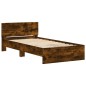 vidaXL Bettgestell mit Kopfteil Räuchereiche 100x200 cm Holzwerkstoff vidaXL Bettgestell mit Kopfteil Räuchereiche 100x200 cm Holzwerkstoff