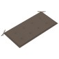 Gartenbank mit Taupe Auflage 112 cm Massivholz Teak Gartenbank mit Taupe Auflage 112 cm Massivholz Teak