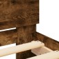 vidaXL Bettgestell mit Kopfteil Räuchereiche 100x200 cm Holzwerkstoff vidaXL Bettgestell mit Kopfteil Räuchereiche 100x200 cm Holzwerkstoff