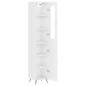 Highboard Hochglanz-Weiß 34,5x34x180 cm Holzwerkstoff Highboard Hochglanz-Weiß 34,5x34x180 cm Holzwerkstoff