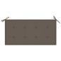 Gartenbank mit Taupe Auflage 112 cm Massivholz Teak Gartenbank mit Taupe Auflage 112 cm Massivholz Teak