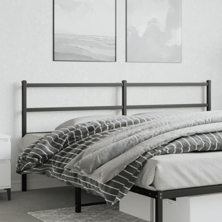 vidaXL Kopfteil Metall Schwarz 193 cm