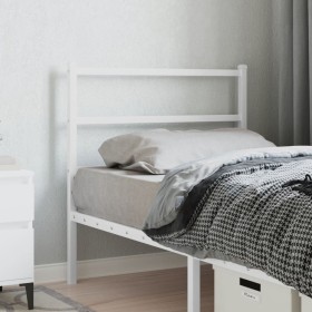 vidaXL Kopfteil Metall Weiß 90 cm